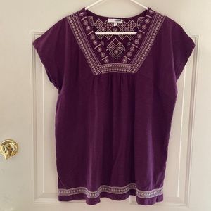 Sonoma size L Purple Boho Top
